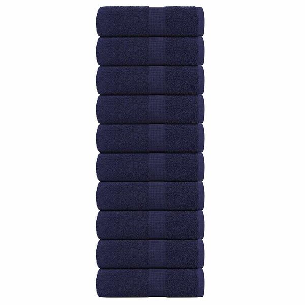 vidaXL Asciugamani da bagno FROGN 10 pz Blu navy 30x30 cm 360 g/m&sup2;