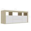 vidaXL Mobile TV Bianco e Rovere Sonoma 120x30x50 cm Legno Multistrato