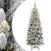 vidaXL Albero di Natale artificiale Bianco 78 x 78 x 210 cm