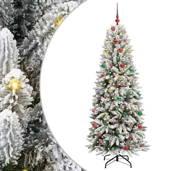 vidaXL Albero di Natale artificiale Bianco 78 x 78 x 210 cm