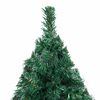 vidaXL Albero di Natale Preilluminato con Palline Verde 180 cm PVC