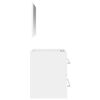 vidaXL Mobile da Bagno con Specchio Bianco in Legno Multistrato