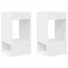 vidaXL Tavolino 2 pcs Bianco 30 x 30 x 56 cm Legno multistrato