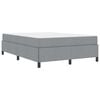 vidaXL Letto a molle con materasso Grigio chiaro 140 x 190 cm Tessuto