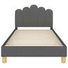 vidaXL Struttura letto bambini con testata Grigio scuro 90 x 200 cm
