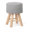 KidsDepot Sgabello Iggy 29 cm Cotone e Legno Grigio