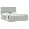 vidaXL Letto con Contenitore Grigio chiaro 180 x 200 cm Velluto
