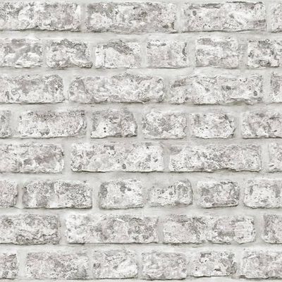 Topchic Carta da Parati Brick Wall Grigio Scuro
