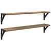 vidaXL Scaffali da parete 2 pz Rovere artigianale 80 x 15 x 15,5 cm