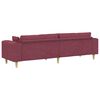 vidaXL Divano con cuscino Rosso Vino 250 x 77 x 76 cm Tessuto