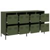 vidaXL Credenza Verde Oliva 135x39x73,5 cm Acciaio Laminato a Freddo