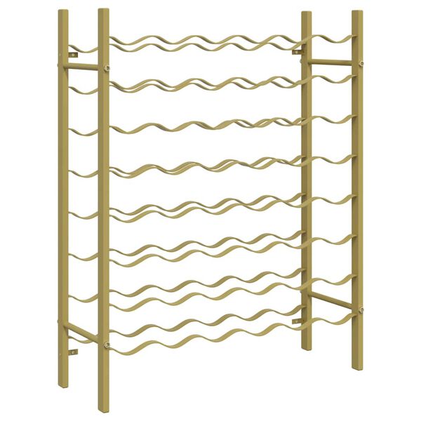vidaXL Portabottiglie per 48 Bottiglie Metallo Oro
