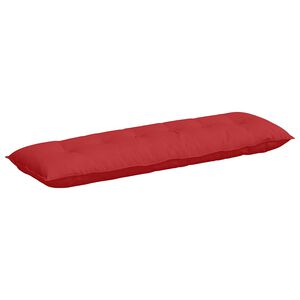 vidaXL Cuscino per Schiena Rosso 160 x 19 x 50 cm Tessuto