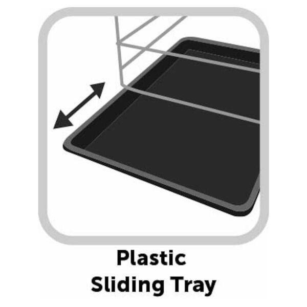 FLAMINGO Gabbia in Metallo Porta Scorrevole Nyo S 62x45x49,5 cm Nera