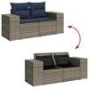 vidaXL Set Divani Giardino 7 pz con Cuscini Marrone Polyrattan Acacia