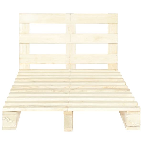 vidaXL Giroletto in Pallet di Legno Massello di Pino 120x200 cm