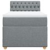 vidaXL Giroletto a Molle con Materasso Grigio Chiaro100x200 cm Tessuto