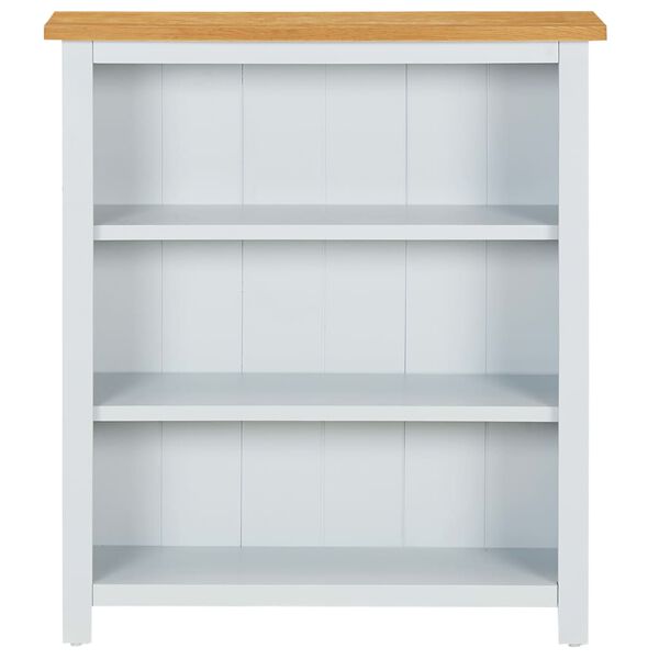 vidaXL Libreria a 3 Ripiani 72x22,5x82 cm in Massello di Rovere
