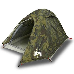 vidaXL Tenda da Campeggio a Cupola 2 Persone Mimetica Impermeabile
