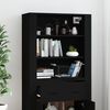 vidaXL Credenza Nera in Legno Multistrato