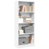 vidaXL Libreria Bianca 60x24x143 cm in Legno Multistrato
