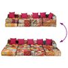 vidaXL Pouf Modulare a 4 Posti in Tessuto Patchwork