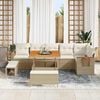 vidaXL Set Divano da Giardino 11 pcs Beige e Crema polyrattan