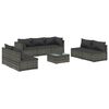 vidaXL Set Divani da Giardino con Cuscini 8 pz in Polyrattan Grigio