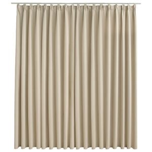 vidaXL Tenda Oscurante con Ganci Beige 290x245 cm