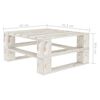 vidaXL Set Salotto da Giardino Pallet 7 pz con Cuscini Crema in Legno
