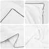 vidaXL Duvet Invernale con cuscino 3 pcs Bianco Piuma d'anatra