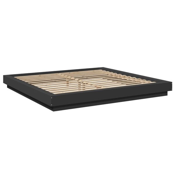 vidaXL Giroletto Nero 200x200 cm in Legno Multistrato