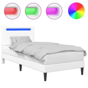 vidaXL Struttura del letto con testiera Bianco 80 x 200 cm Similpelle