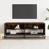 vidaXL Mobile TV Rovere Fumo 120,5x40x46cm Legno Multistrato e Metallo