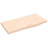 vidaXL Piano Bagno 60x30x2 cm in Legno Massello Non Trattato