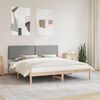 vidaXL Letto con Testiera Rivestita Grigio chiaro 200 x 200 cm