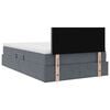 vidaXL Letto con Contenitore Grigio scuro 120 x 190 cm Velluto