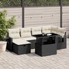 vidaXL Set Divani da Giardino con Cuscini 7pz Nero Polyrattan