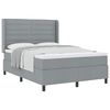 vidaXL Letto a molle con cuscino Grigio chiaro 200 x 160 cm Tessuto