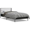 vidaXL Giroletto Nero 100x200 cm in Legno Multistrato e Metallo