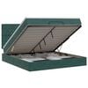 vidaXL Letto ottomano con materasso Verde Scuro 140 x 200 cm Velluto