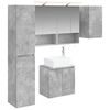vidaXL Set di Armadi da Bagno 5 pz Grigio Cemento Legno ingegnerizzato