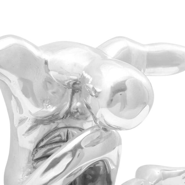 vidaXL Scultura Argento 63 x 20 x 22 cm Alluminio