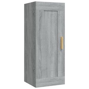 vidaXL Armadietto a Muro Grigio Sonoma 35x34x90cm in Legno Multistrato