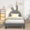 vidaXL Struttura letto bambini con testata Grigio chiaro 80 x 200 cm