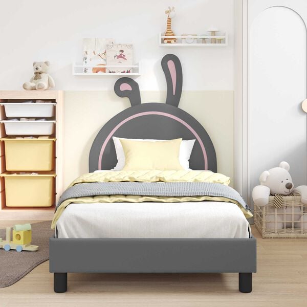 vidaXL Struttura letto bambini con testata Grigio chiaro 80 x 200 cm