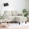 vidaXL Divano 2 Posti con Chaise longue a L Crema 125 cm Velluto