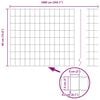 vidaXL Recinzione Euro Grigio 0,4 x 10 m Ferro rivestito in PVC