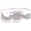 vidaXL Set Divano da Giardino 9 pz con Cuscini Beige in Polyrattan