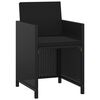 vidaXL Set da Pranzo da Giardino 5 pz con Cuscini in Polyrattan Nero